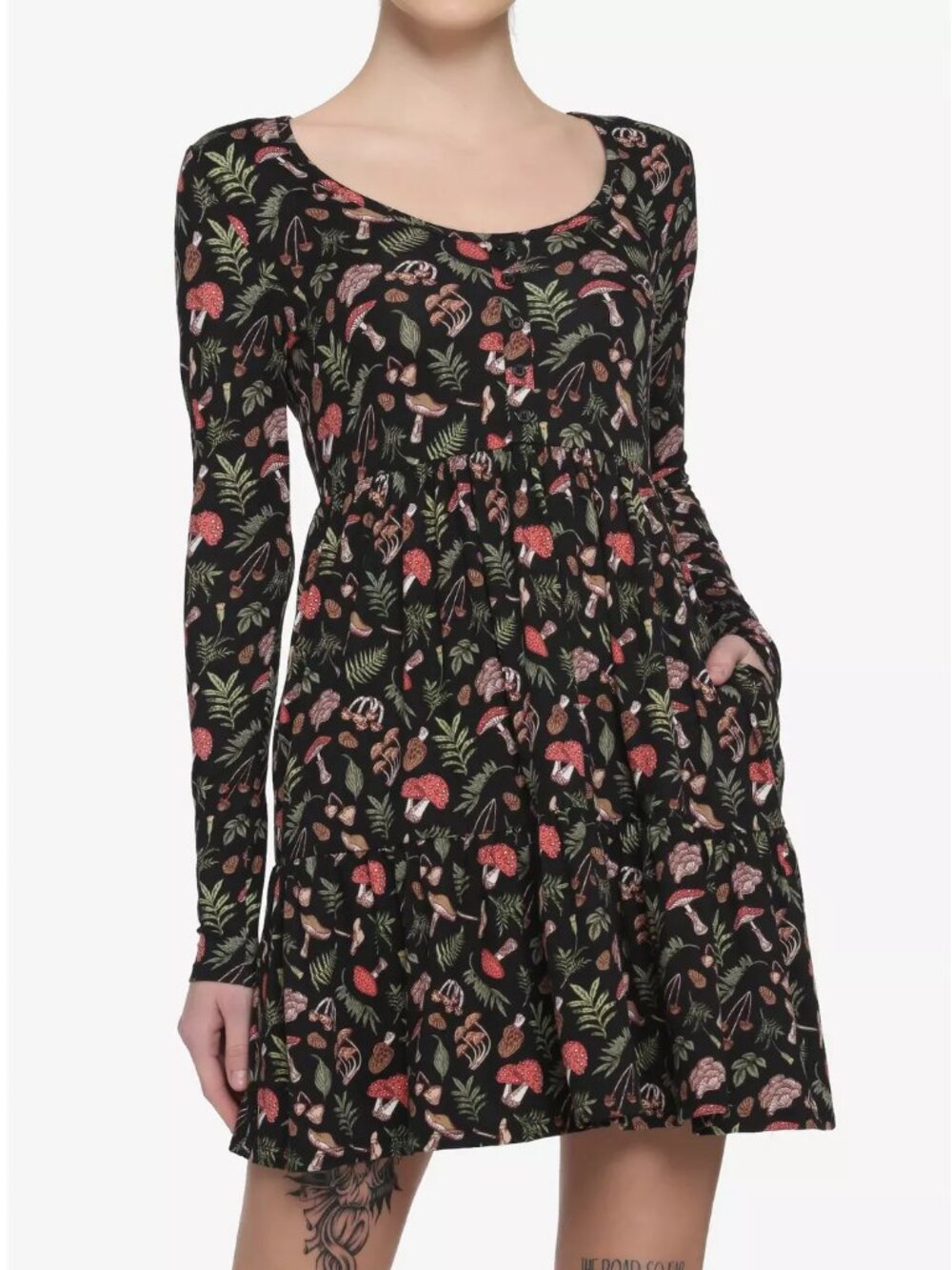 Mushroom & Leaf Dress